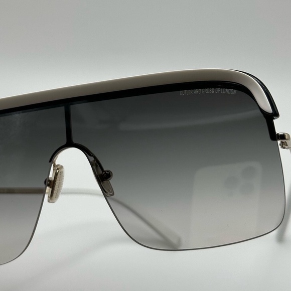 CUTLER AND GROSS Black/White Unisex Sunglasses NWT $650 - Picture 5 of 6